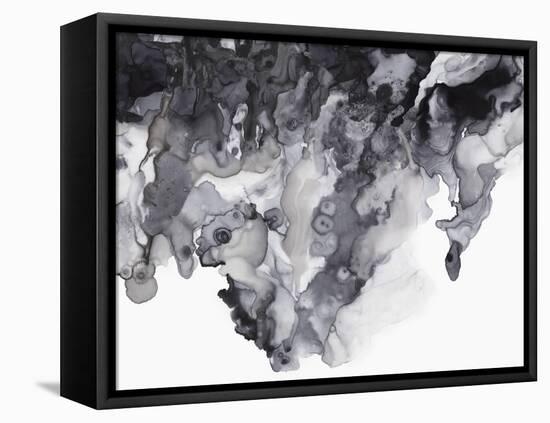 Black Drip-PI Studio-Framed Stretched Canvas