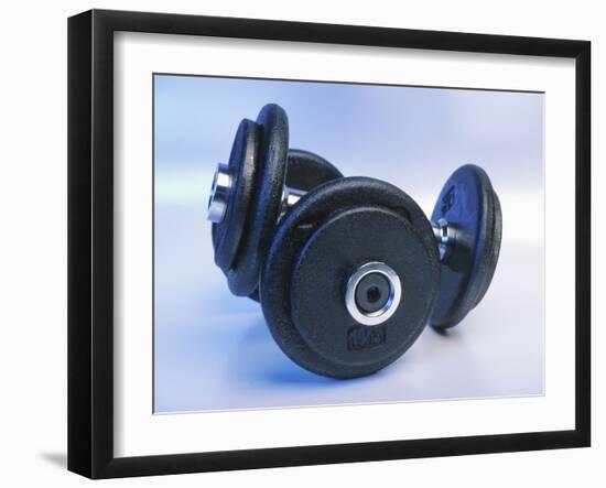 Black Dumbbells-null-Framed Photographic Print