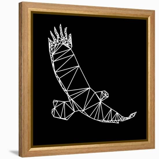 Black Eagle Polygon-Lisa Kroll-Framed Stretched Canvas