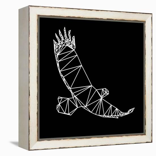 Black Eagle Polygon-Lisa Kroll-Framed Stretched Canvas