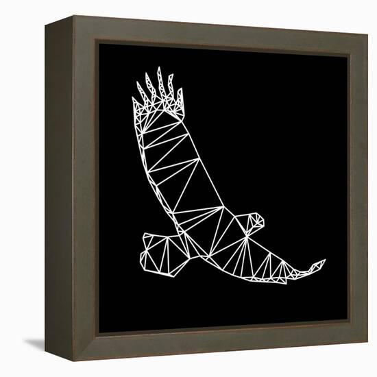 Black Eagle Polygon-Lisa Kroll-Framed Stretched Canvas