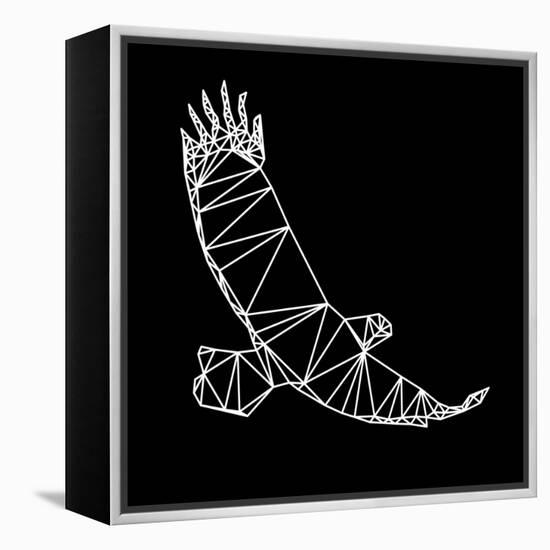 Black Eagle Polygon-Lisa Kroll-Framed Stretched Canvas