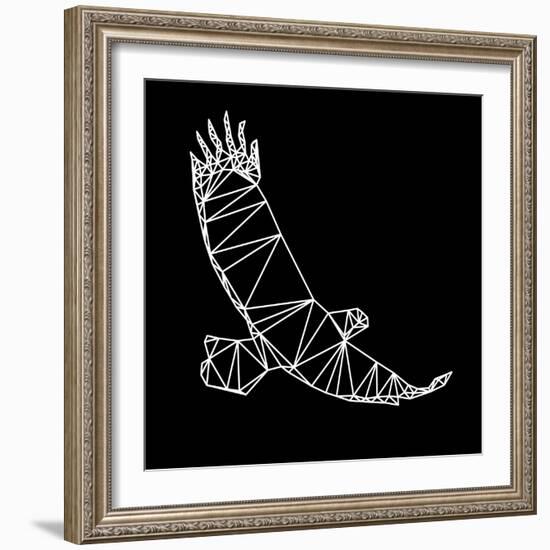 Black Eagle Polygon-Lisa Kroll-Framed Art Print