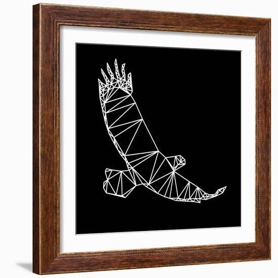 Black Eagle Polygon-Lisa Kroll-Framed Art Print