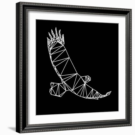 Black Eagle Polygon-Lisa Kroll-Framed Art Print