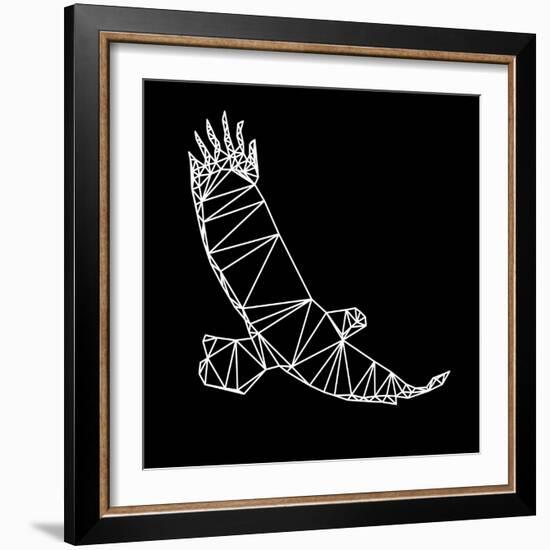 Black Eagle Polygon-Lisa Kroll-Framed Premium Giclee Print