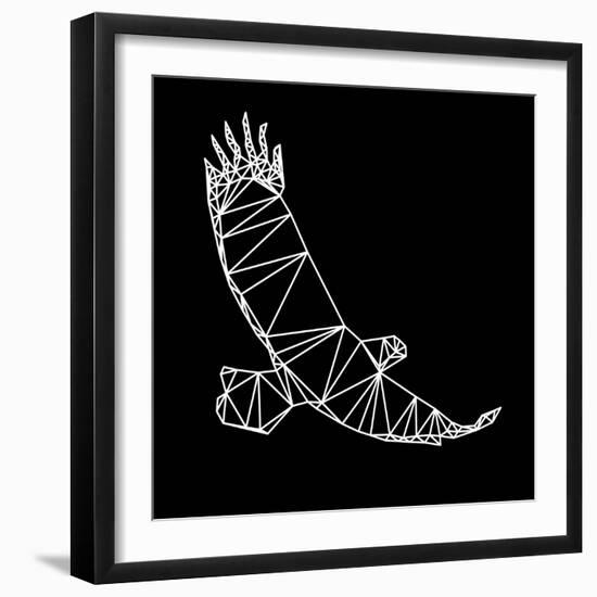 Black Eagle Polygon-Lisa Kroll-Framed Premium Giclee Print