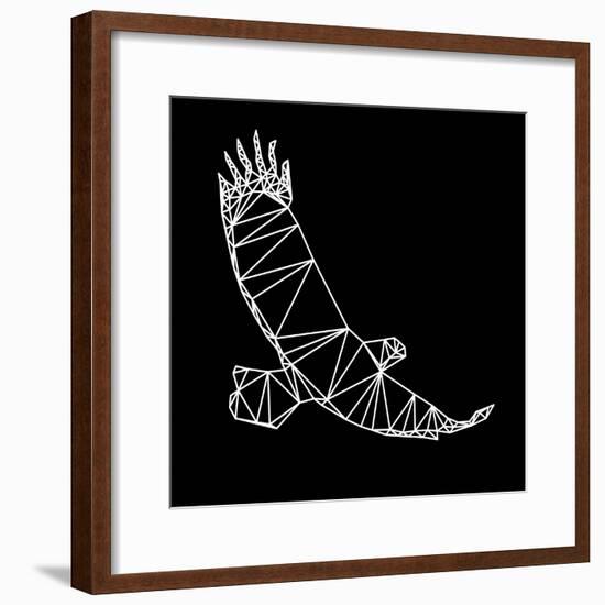 Black Eagle Polygon-Lisa Kroll-Framed Premium Giclee Print