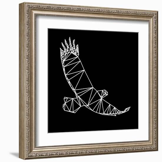 Black Eagle Polygon-Lisa Kroll-Framed Art Print