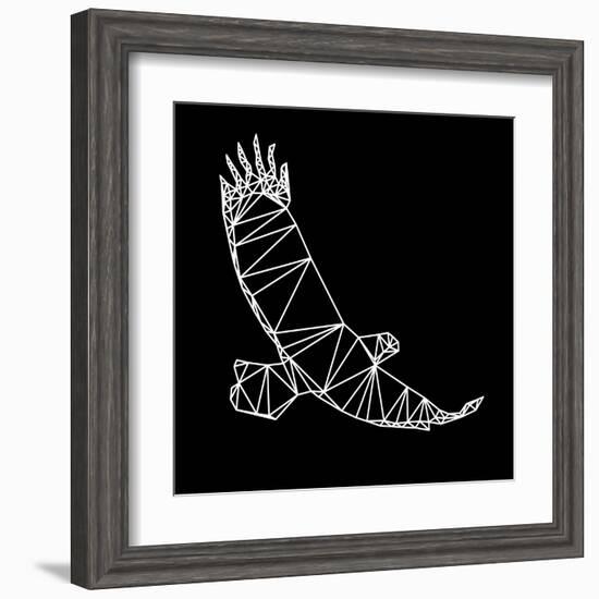 Black Eagle Polygon-Lisa Kroll-Framed Art Print