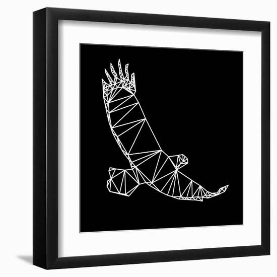 Black Eagle Polygon-Lisa Kroll-Framed Art Print