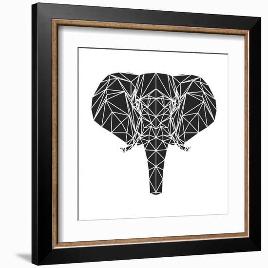 Black Elephant Polygon-Lisa Kroll-Framed Art Print