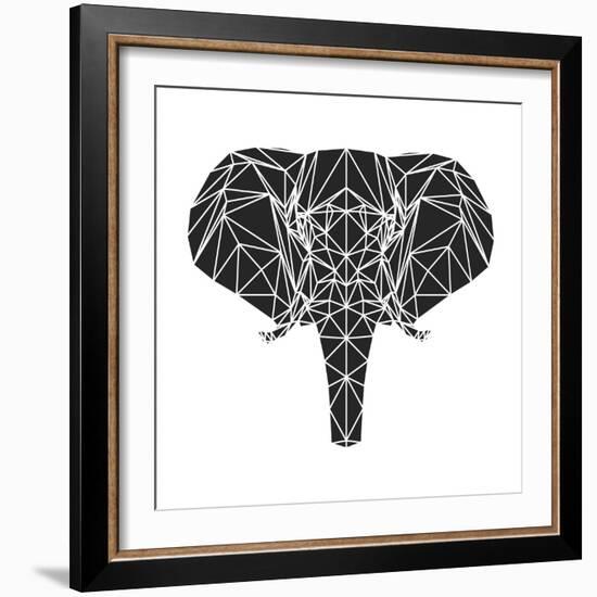 Black Elephant Polygon-Lisa Kroll-Framed Premium Giclee Print