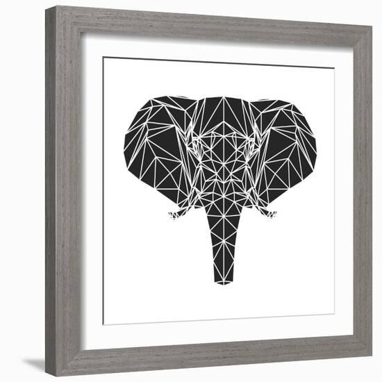 Black Elephant Polygon-Lisa Kroll-Framed Art Print