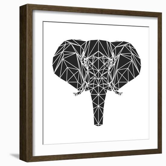 Black Elephant Polygon-Lisa Kroll-Framed Art Print