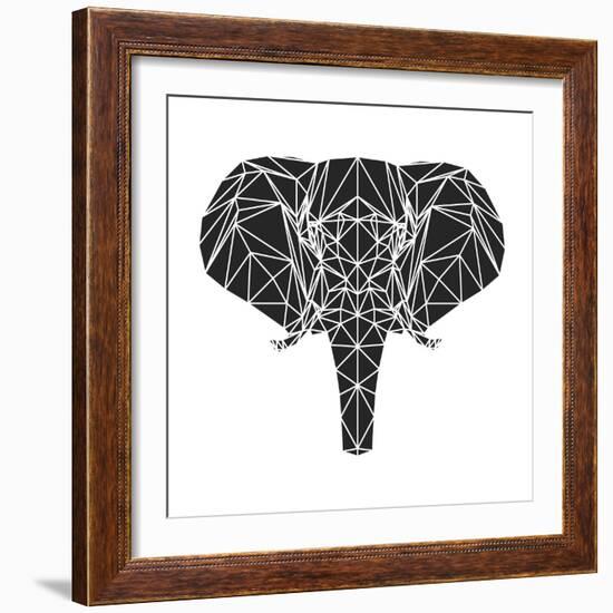 Black Elephant Polygon-Lisa Kroll-Framed Art Print