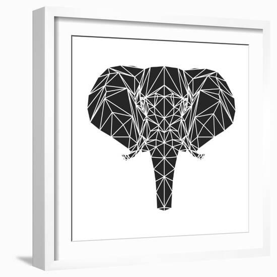 Black Elephant Polygon-Lisa Kroll-Framed Art Print