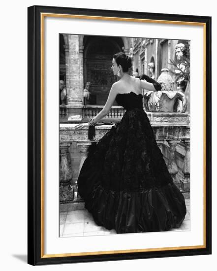 Black Evening Dress, Roma 1952-Genevieve Naylor-Framed Art Print