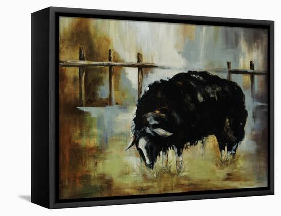 Black Ewe-Rikki Drotar-Framed Premier Image Canvas