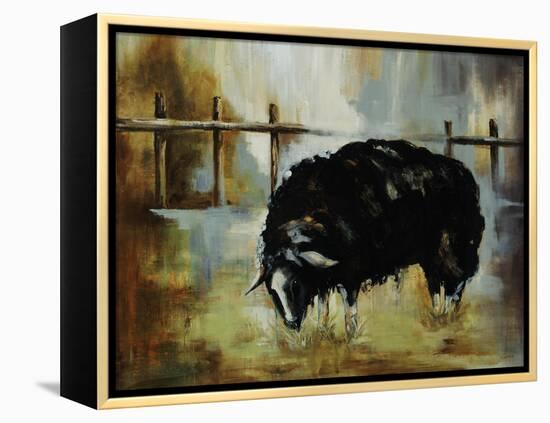 Black Ewe-Rikki Drotar-Framed Premier Image Canvas