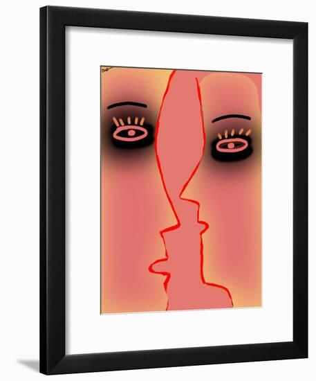 Black Eye-Pink Face-Diana Ong-Framed Giclee Print