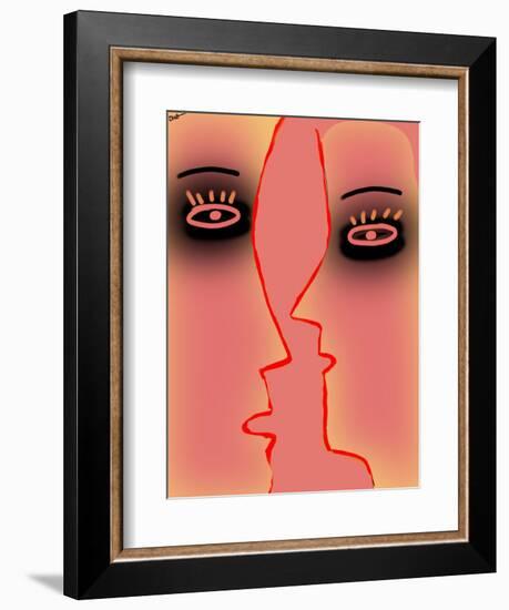 Black Eye-Pink Face-Diana Ong-Framed Giclee Print