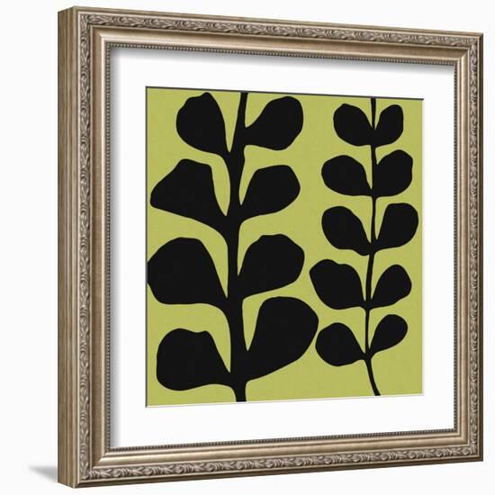 Black Fern on Green-Denise Duplock-Framed Art Print