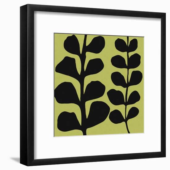 Black Fern on Green-Denise Duplock-Framed Art Print