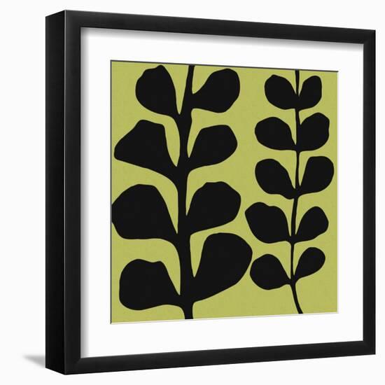 Black Fern on Green-Denise Duplock-Framed Art Print