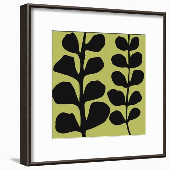 Black Fern on Green-Denise Duplock-Framed Art Print