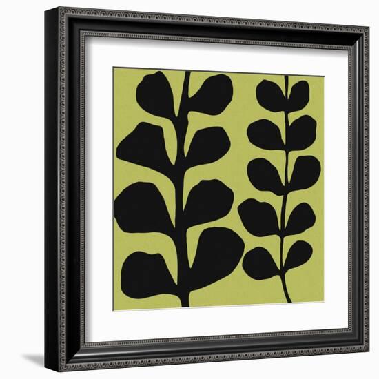 Black Fern on Green-Denise Duplock-Framed Art Print