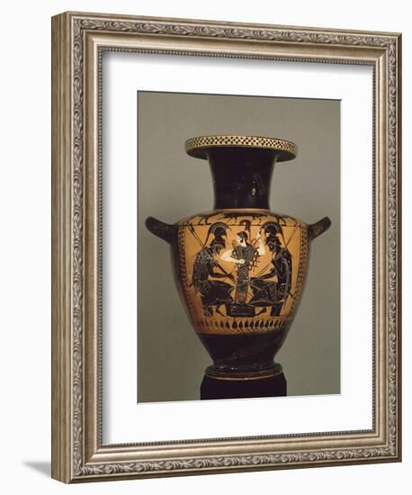 Black Figure Hydria: Achilles and Ajax Playing Dice-null-Framed Giclee Print