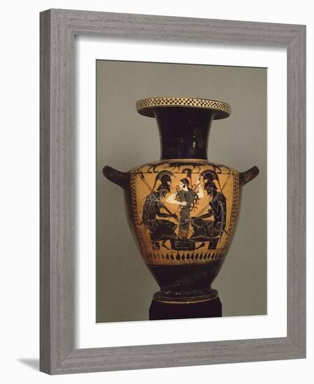 Black Figure Hydria: Achilles and Ajax Playing Dice-null-Framed Giclee Print