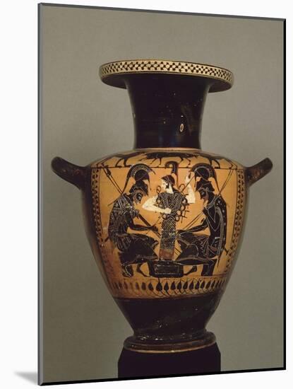 Black Figure Hydria: Achilles and Ajax Playing Dice-null-Mounted Giclee Print