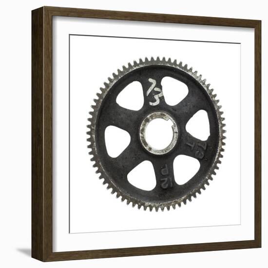 Black Fine Tooth Gear-Retroplanet-Framed Giclee Print