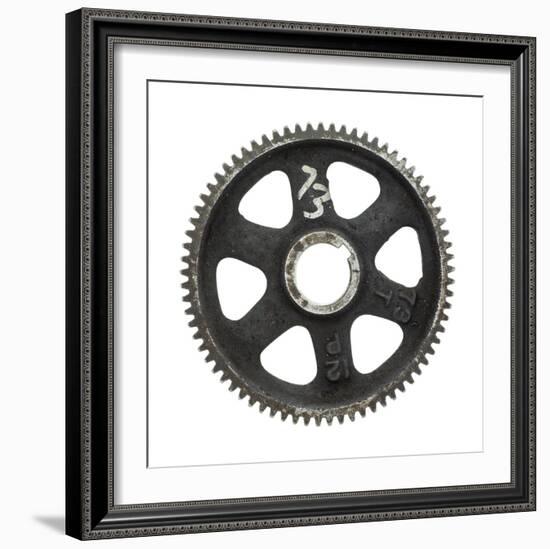 Black Fine Tooth Gear-Retroplanet-Framed Giclee Print