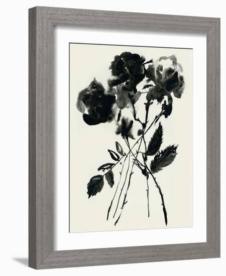 Black Flora-Maya Woods-Framed Art Print