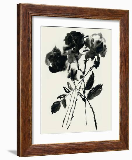 Black Flora-Maya Woods-Framed Art Print