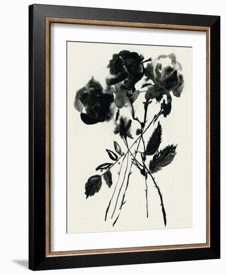 Black Flora-Maya Woods-Framed Art Print