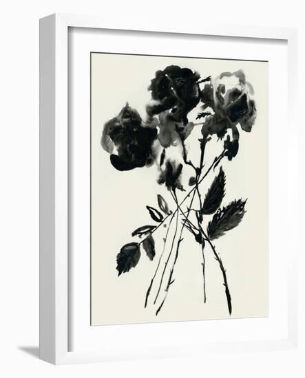 Black Flora-Maya Woods-Framed Art Print