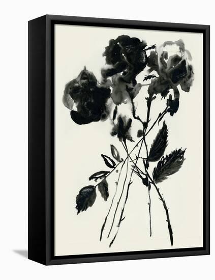 Black Flora-Maya Woods-Framed Stretched Canvas