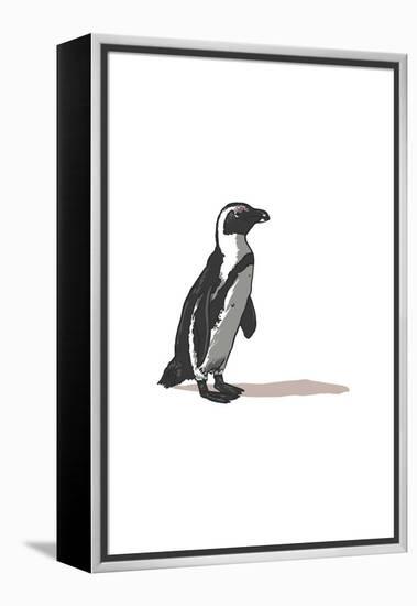 Black-Footed Penguin - Icon-Lantern Press-Framed Stretched Canvas