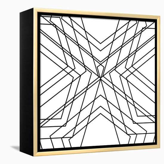 Black Geo-SD Graphics Studio-Framed Stretched Canvas