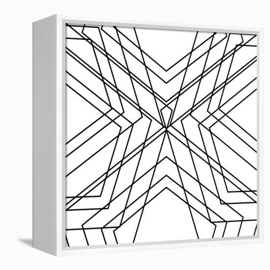 Black Geo-SD Graphics Studio-Framed Stretched Canvas