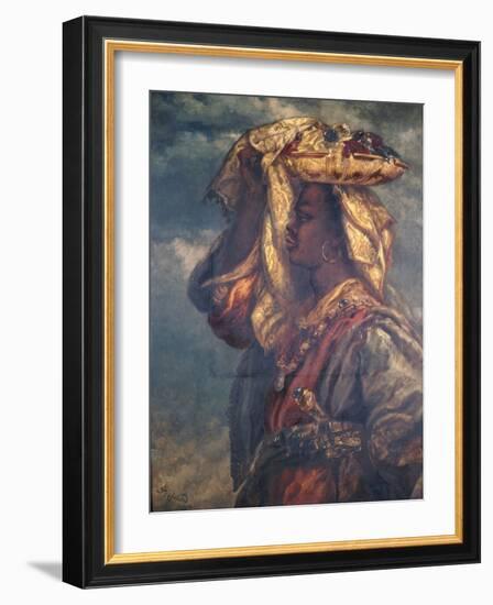 Black Girl with Fruit, 1882-John Gilbert-Framed Giclee Print