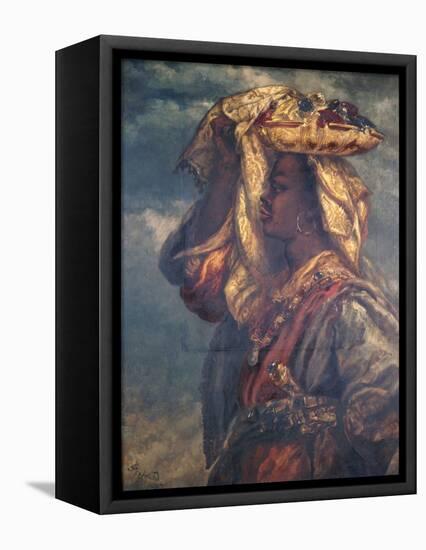 Black Girl with Fruit, 1882-John Gilbert-Framed Premier Image Canvas