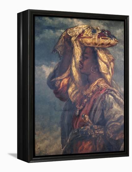 Black Girl with Fruit, 1882-John Gilbert-Framed Premier Image Canvas