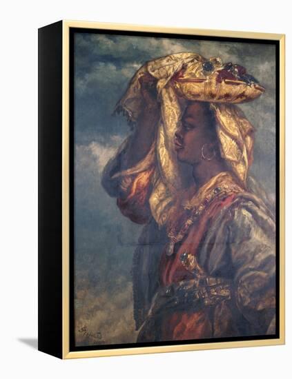 Black Girl with Fruit, 1882-John Gilbert-Framed Premier Image Canvas