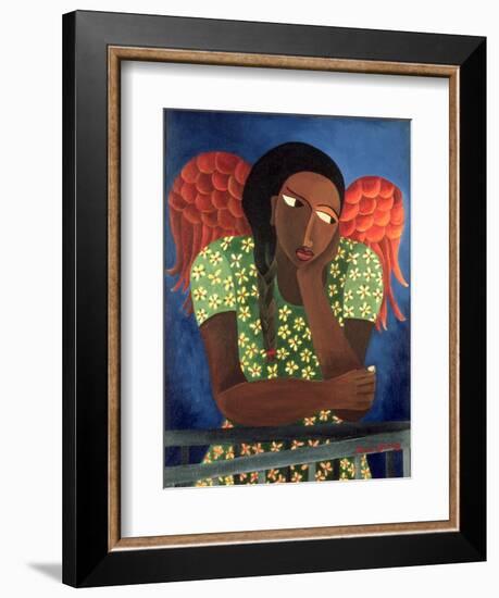 Black Girl with Wings-Laura James-Framed Giclee Print