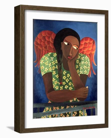 Black Girl with Wings-Laura James-Framed Giclee Print